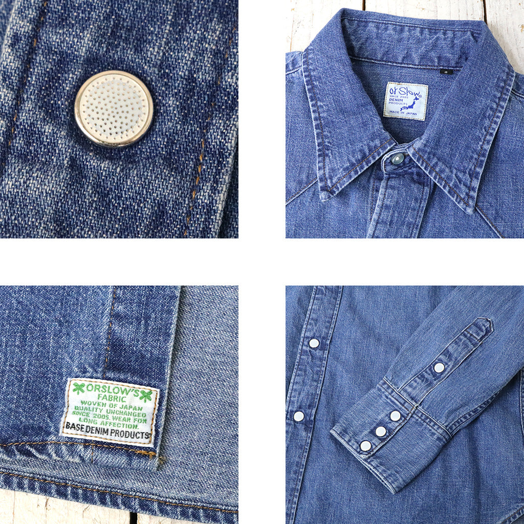 orSlow : DENIM WESTERN SHIRT (DENIM USED) (01-8124-95)