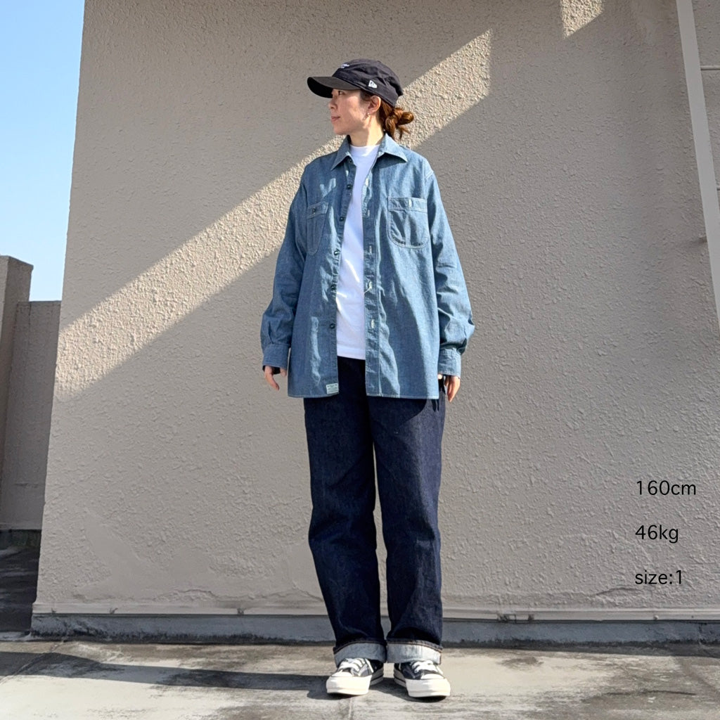 orSlow : RELAX FIT CHAMBRAY WORK SHIRT (CHAMBRAY) (01-8270-84)