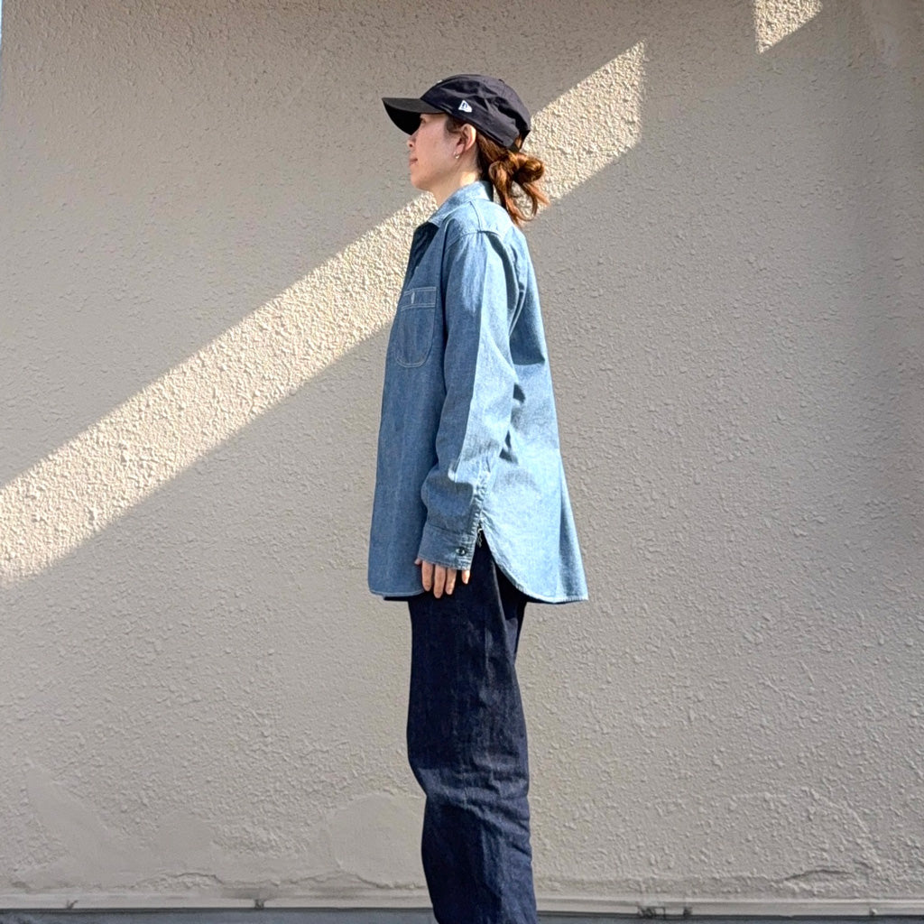 orSlow : RELAX FIT CHAMBRAY WORK SHIRT (CHAMBRAY) (01-8270-84)