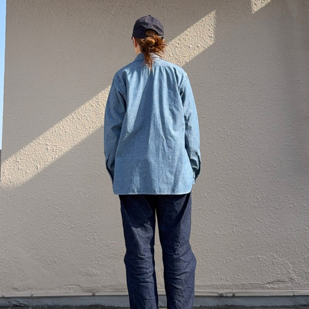 orSlow : RELAX FIT CHAMBRAY WORK SHIRT (CHAMBRAY) (01-8270-84)