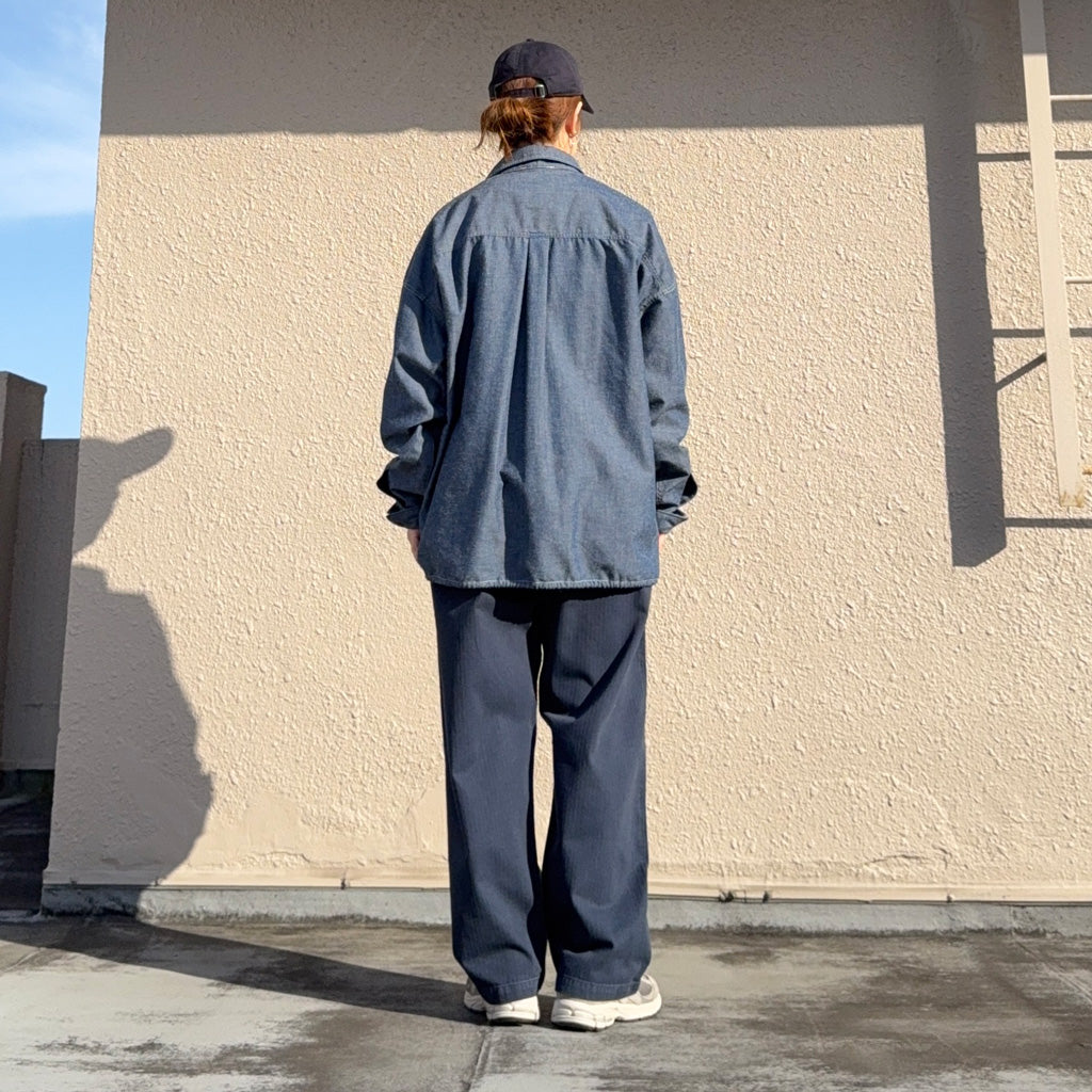 orSlow : HERRINGBONE SUMMER FATIGUE PANTS (NAVY)
