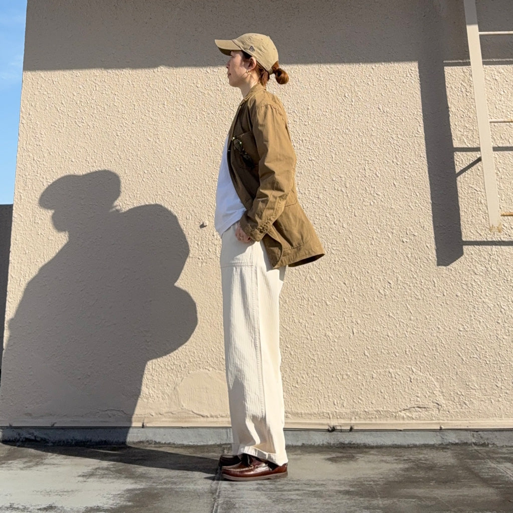 orSlow : HERRINGBONE SUMMER FATIGUE PANTS (ECRU)
