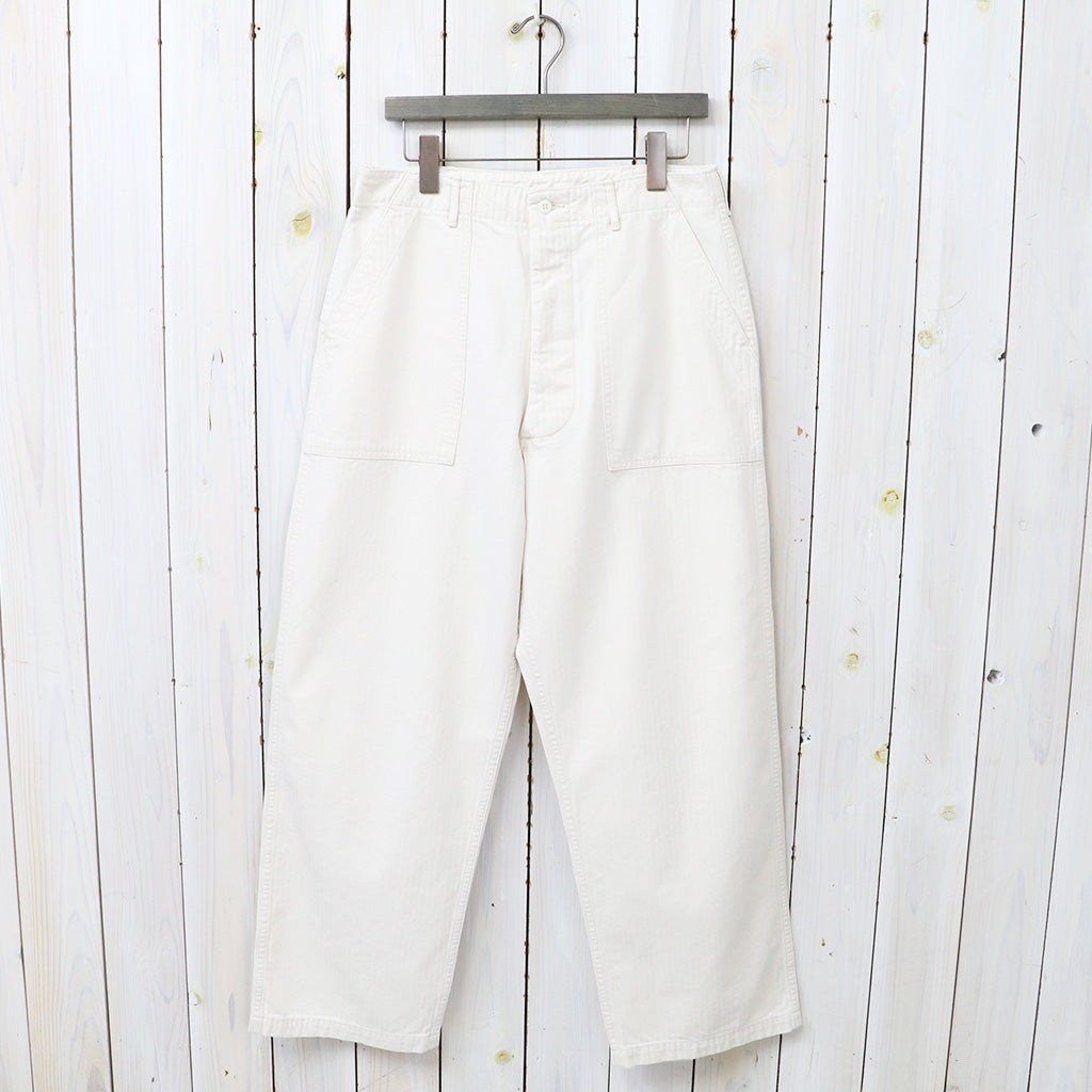 orSlow : HERRINGBONE SUMMER FATIGUE PANTS (ECRU)