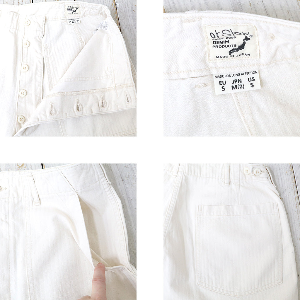 orSlow : HERRINGBONE SUMMER FATIGUE PANTS (ECRU)