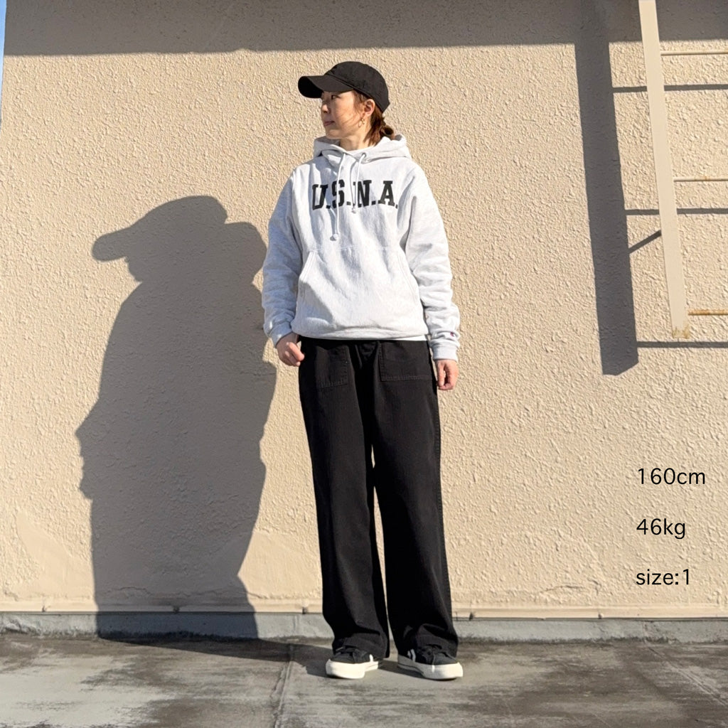 orSlow : HERRINGBONE SUMMER FATIGUE PANTS (BLACK)