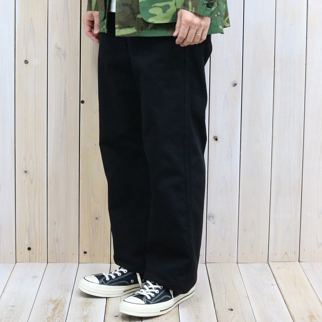 orSlow : WIDE FIT FRENCH WORK PANTS (BLACK)