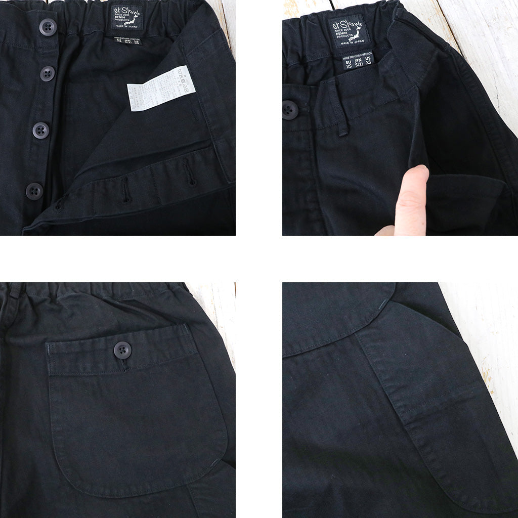 orSlow : WIDE FIT FRENCH WORK PANTS (BLACK)