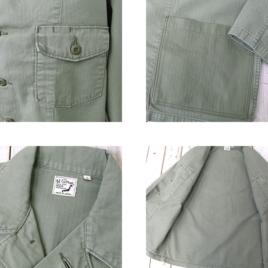 orSlow : 4 POCKETS U.S ARMY SHIRT JACKET (GREEN)