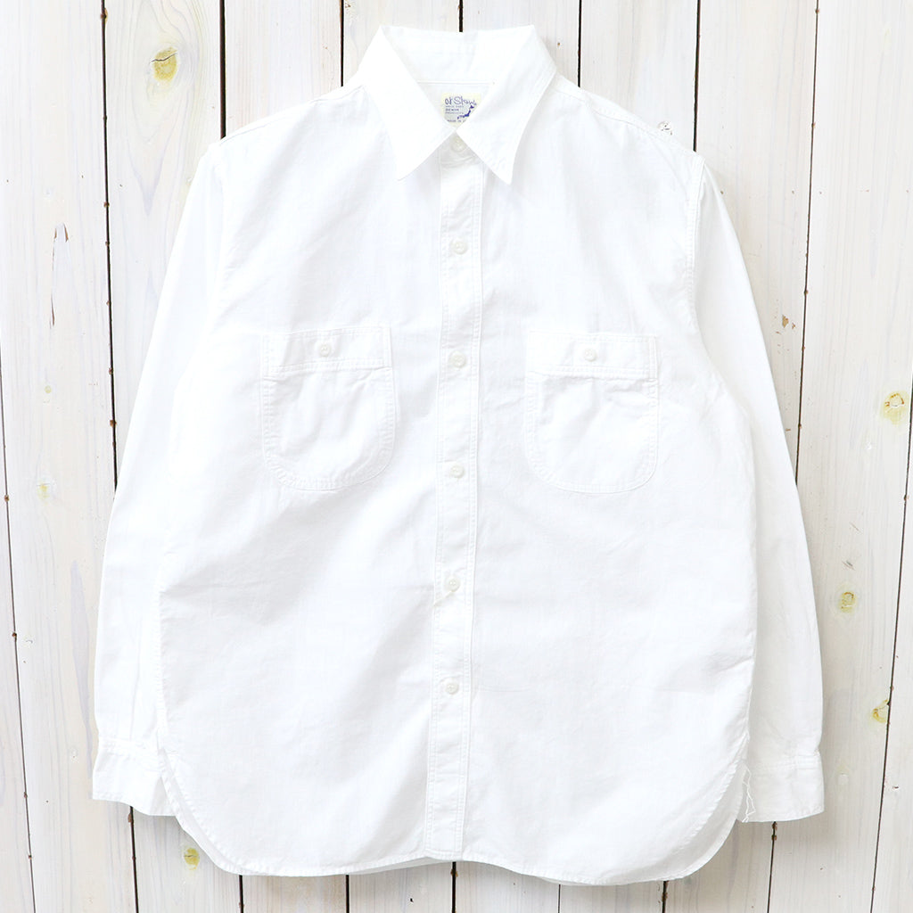 orSlow : RELAX FIT WHITE CHAMBRAY WORK SHIRT (WHITE) (01-8270-69)