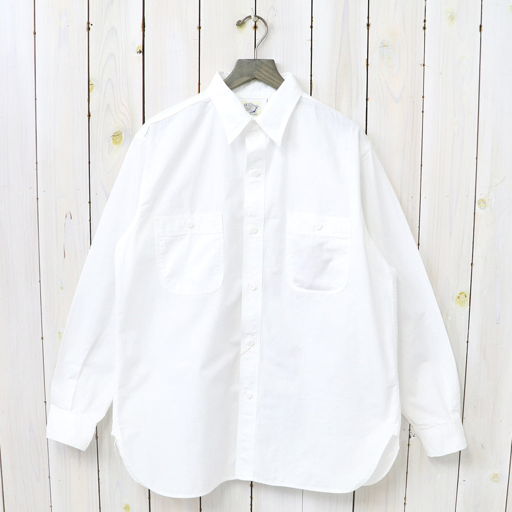orSlow : RELAX FIT WHITE CHAMBRAY WORK SHIRT (WHITE) (01-8270-69)