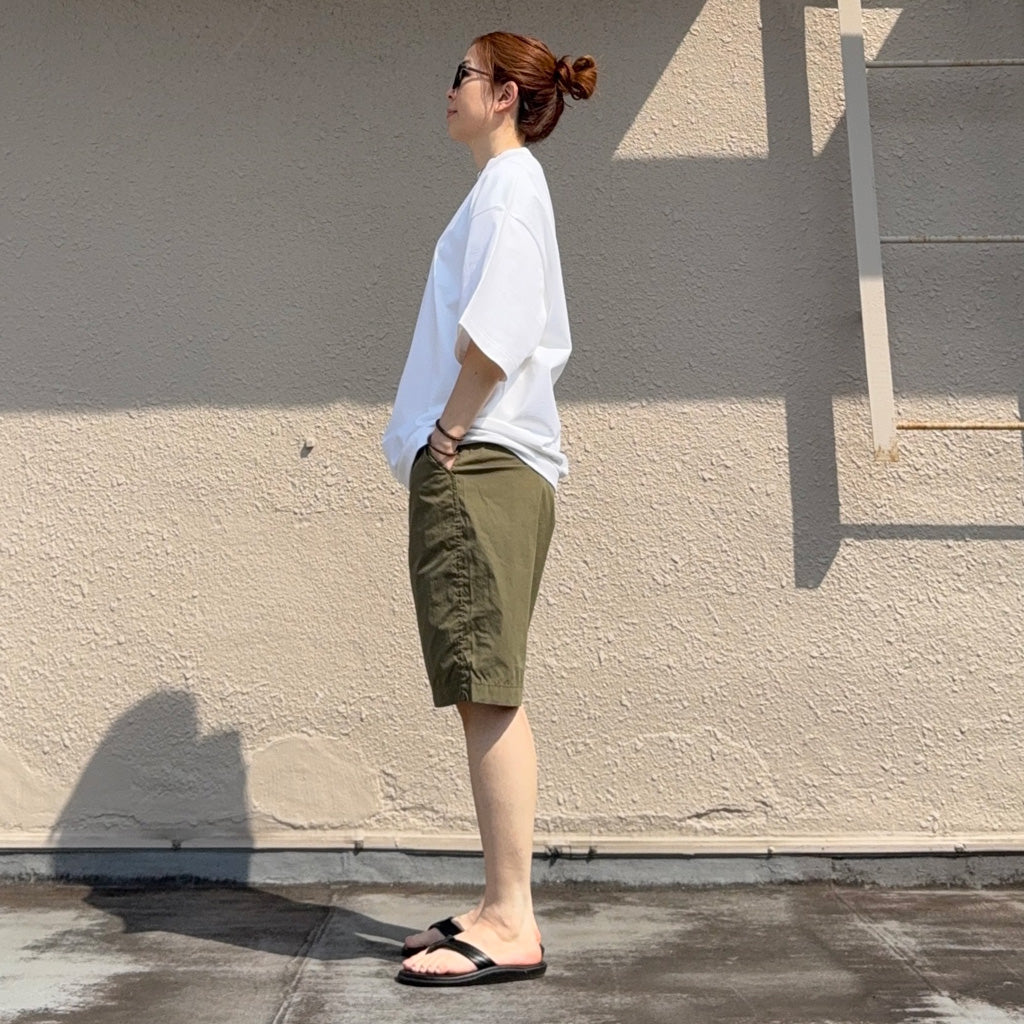orSlow : WIDE FIT NEW YORKER SHORTS (ARMY GREEN)