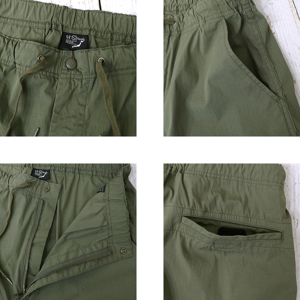 orSlow : WIDE FIT NEW YORKER SHORTS (ARMY GREEN)