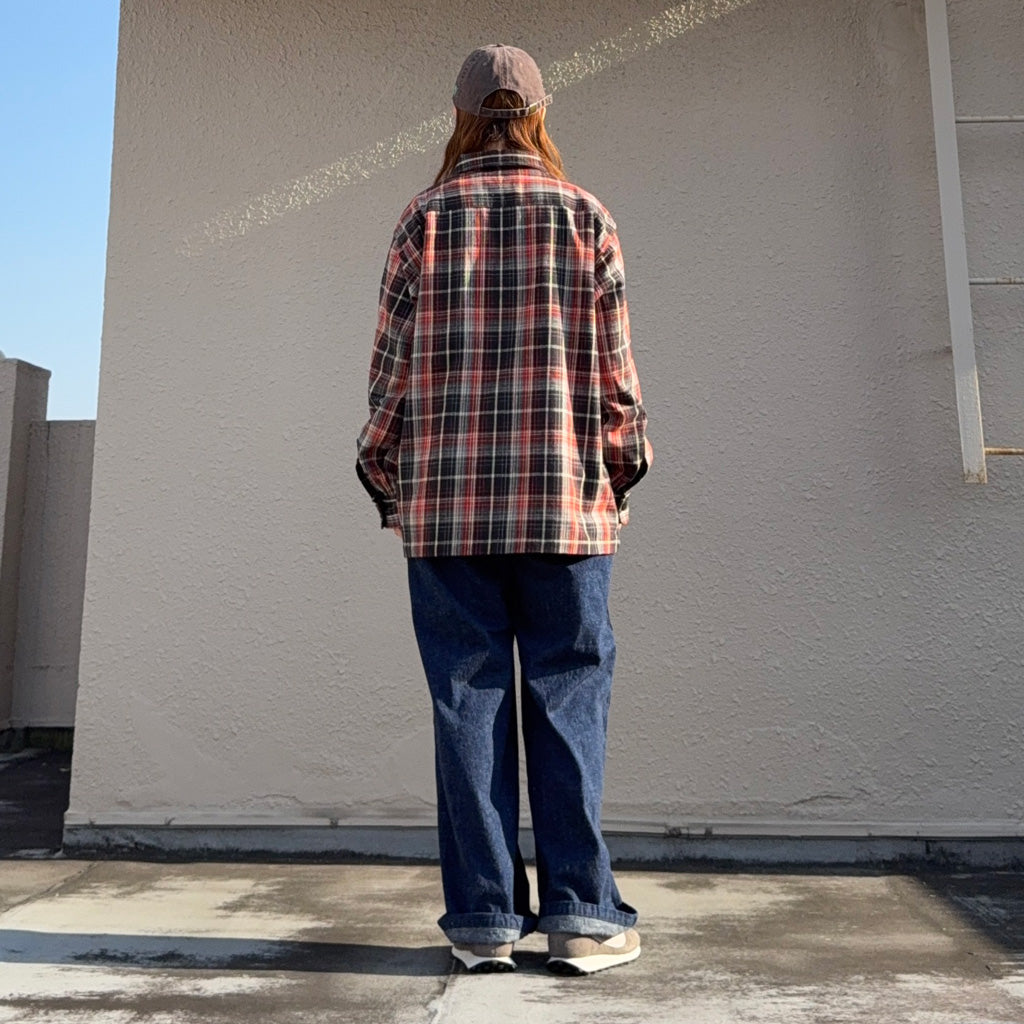 orSlow : WIDE FIT US NAVY DENIM UTILITY PANTS (ONE WASH)