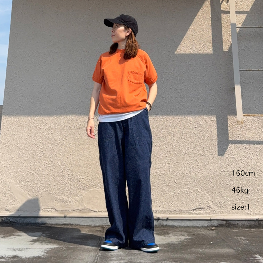 orSlow : WIDE FIT US NAVY DENIM UTILITY PANTS (ONE WASH) (01-V5130-81)