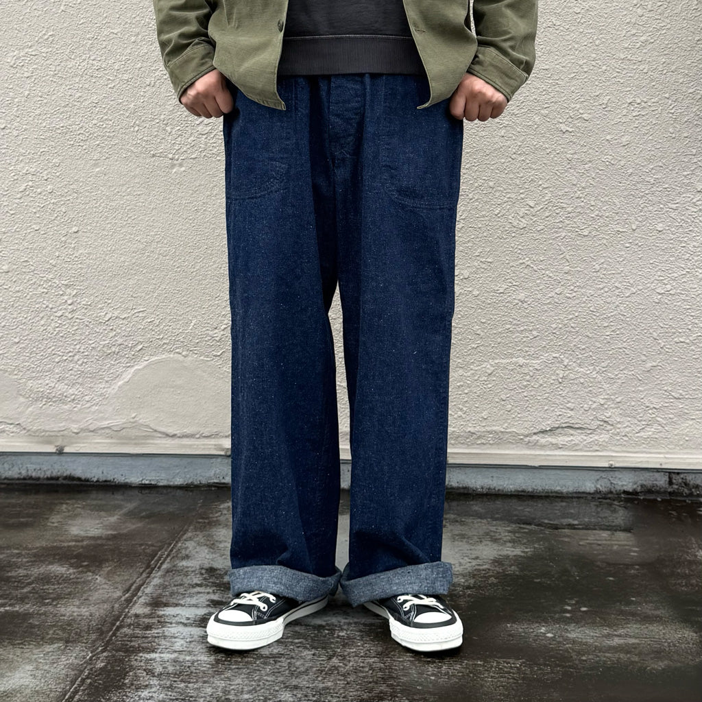 orSlow : WIDE FIT US NAVY DENIM UTILITY PANTS (ONE WASH) (01-V5130-81)