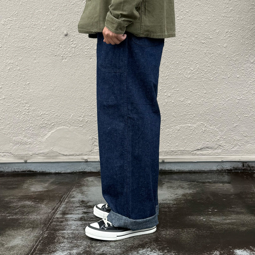 orSlow : WIDE FIT US NAVY DENIM UTILITY PANTS (ONE WASH) (01-V5130