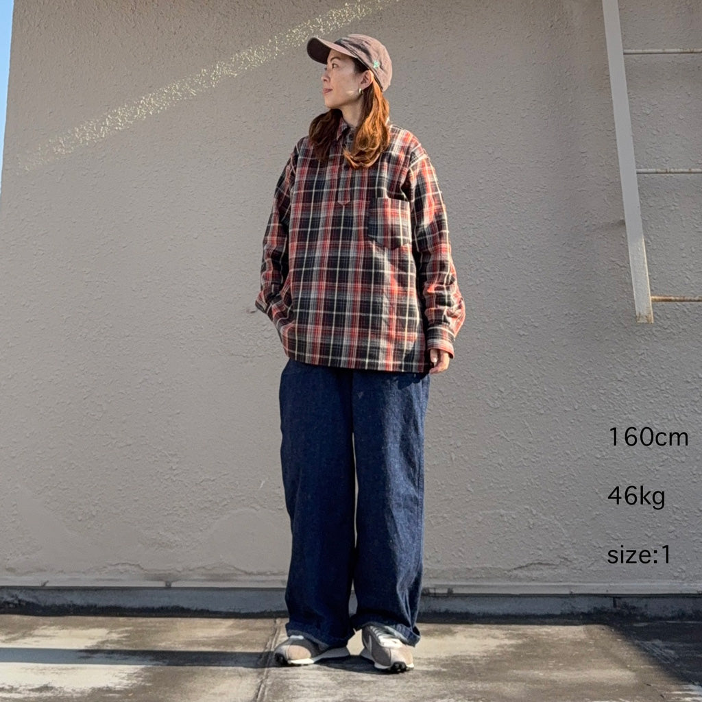 orSlow : WIDE FIT US NAVY DENIM UTILITY PANTS (ONE WASH) (01-V5130-81)