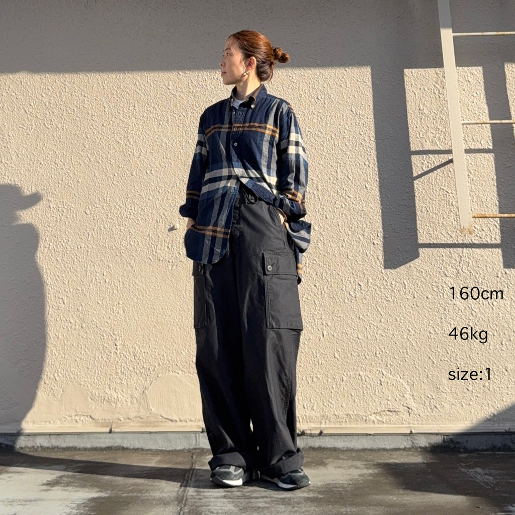 【SALE40%OFF】orSlow : WIDE FIT CARGO PANTS (NAVY)