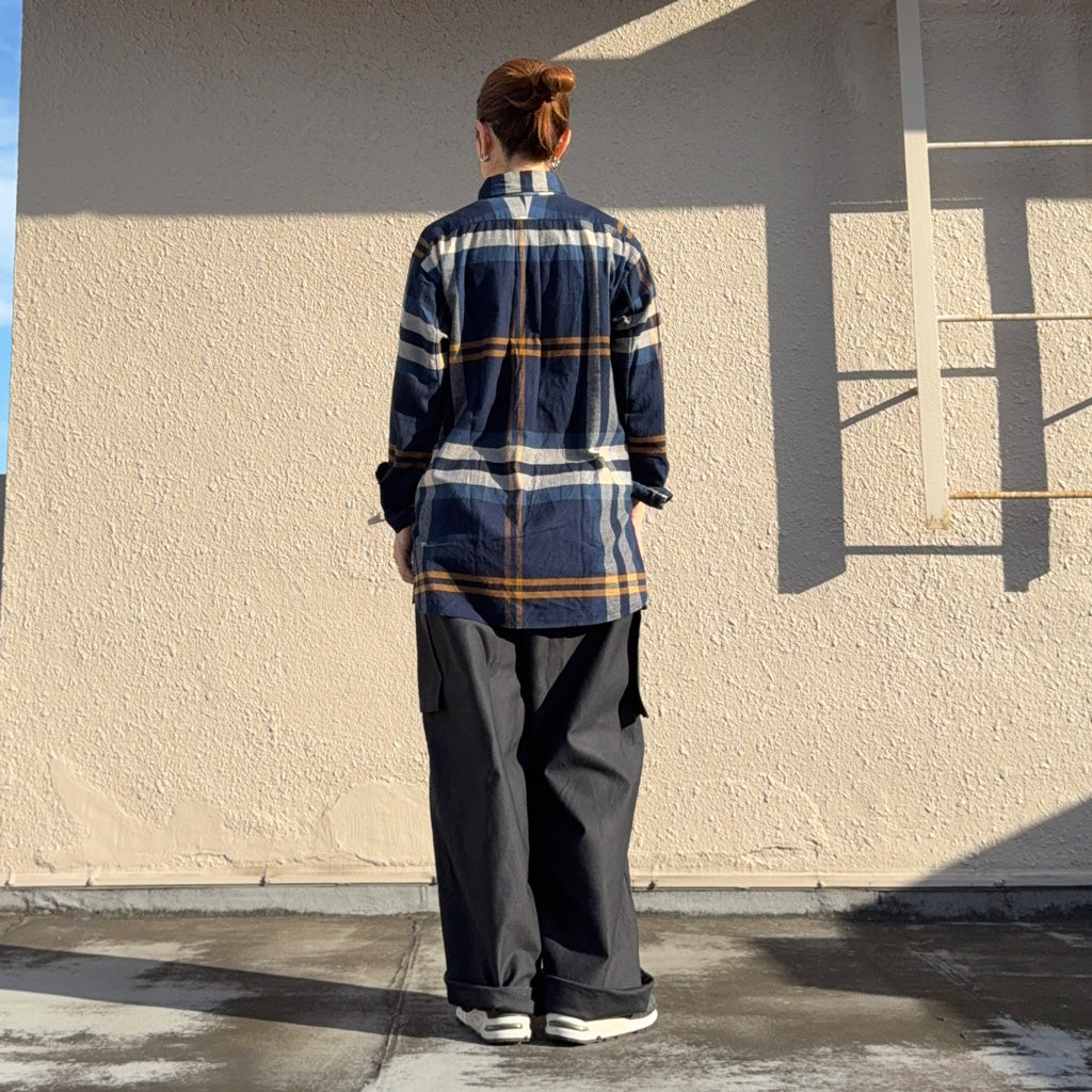 orSlow : WIDE FIT CARGO PANTS (NAVY)