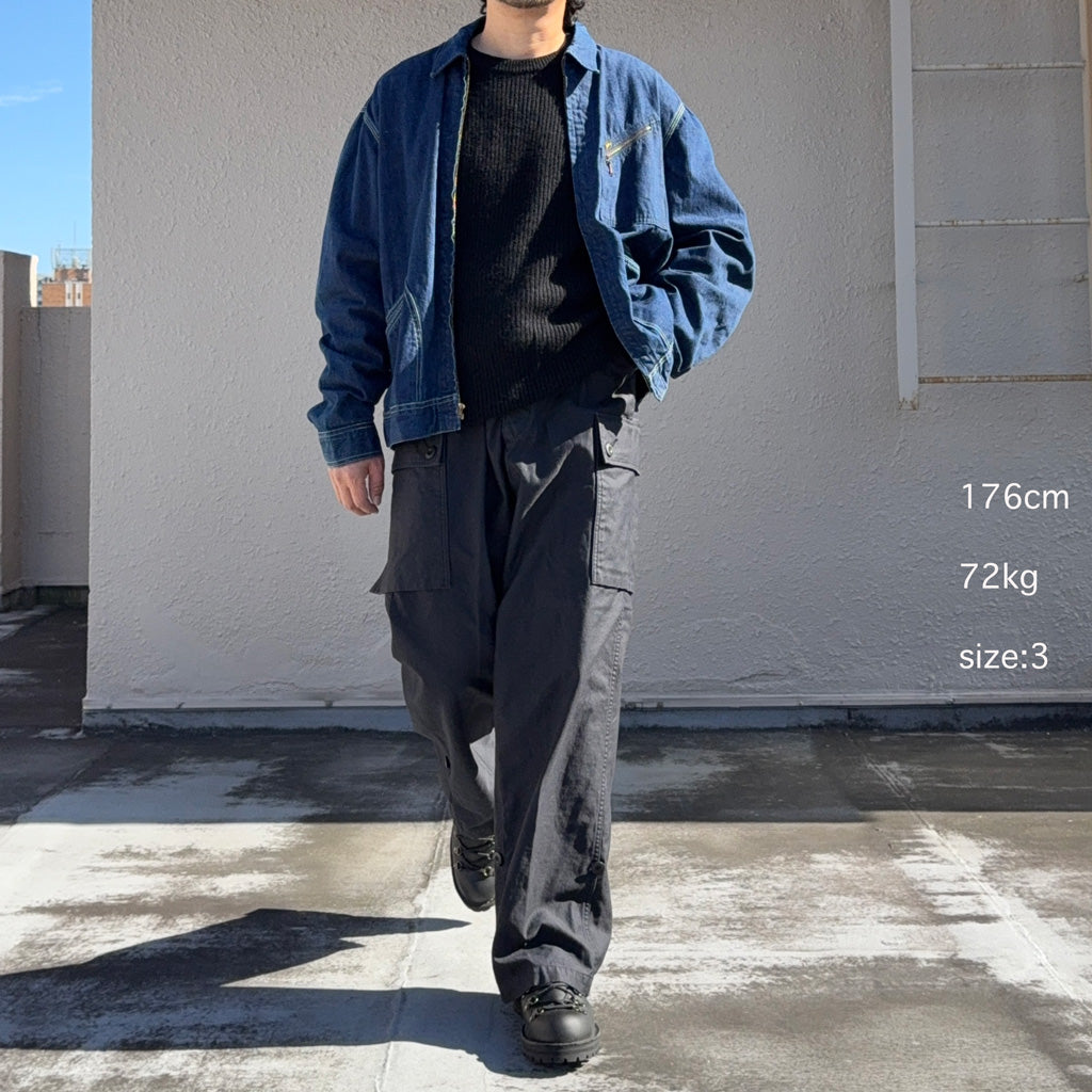 orSlow : WIDE FIT CARGO PANTS (NAVY)