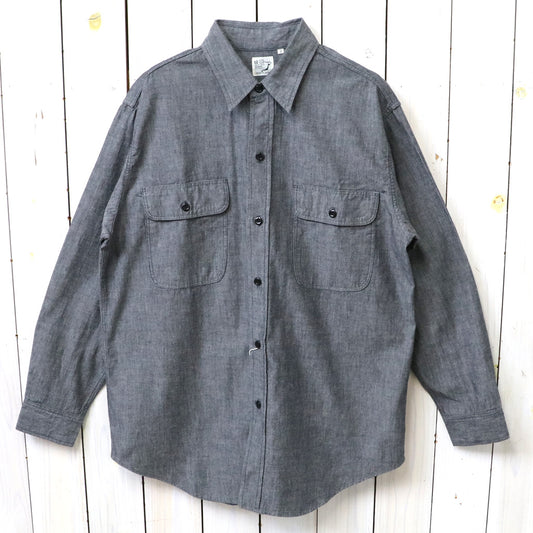 orSlow : BLACK CHAMBRAY WORK SHIRT (BLACK)