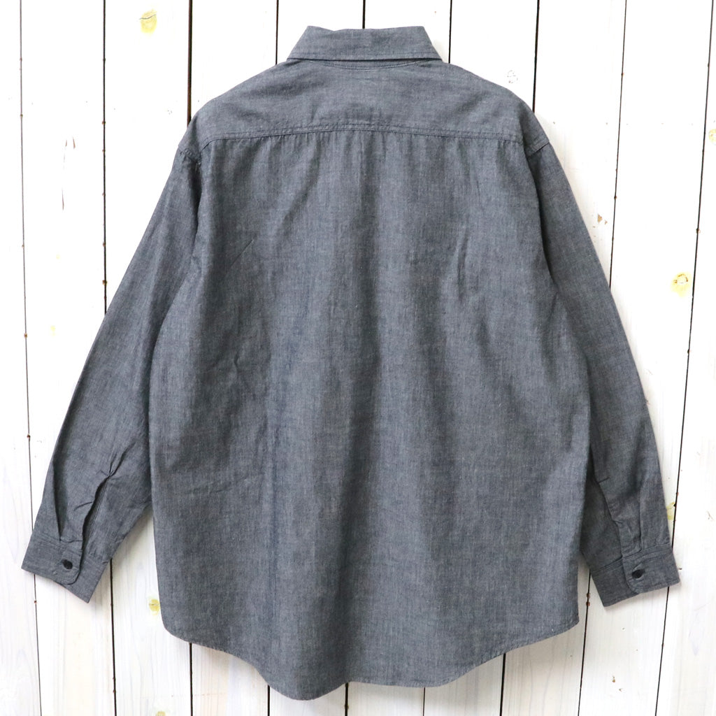 orSlow : BLACK CHAMBRAY WORK SHIRT (BLACK)