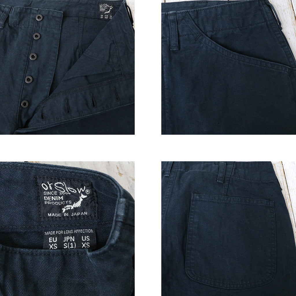 orSlow : USMC HERRINGBONE WIDE FIT UTILITY TROUSERS (BLACK)