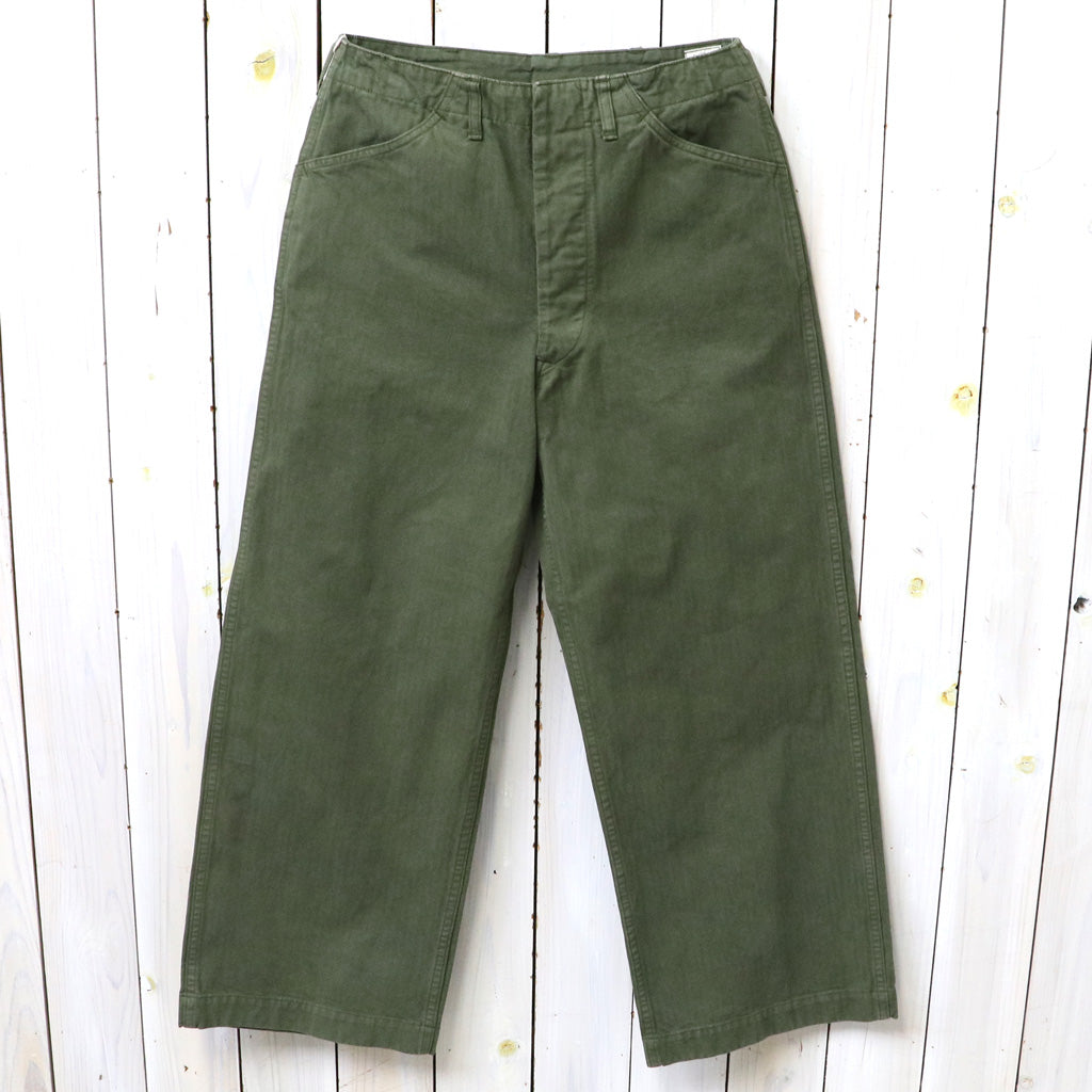 orSlow : USMC HERRINGBONE WIDE FIT UTILITY TROUSERS (DARK OLIVE)