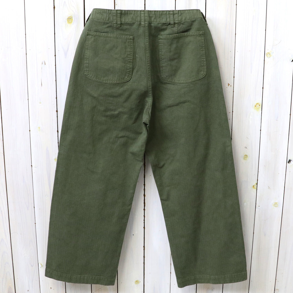 orSlow : USMC HERRINGBONE WIDE FIT UTILITY TROUSERS (DARK OLIVE)