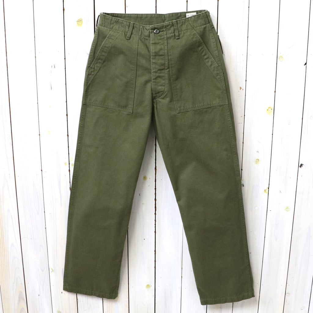 orSlow : HERRINGBONE VINTAGE FIT FATIGUE PANTS (ARMY GREEN) (03-V5002-76)