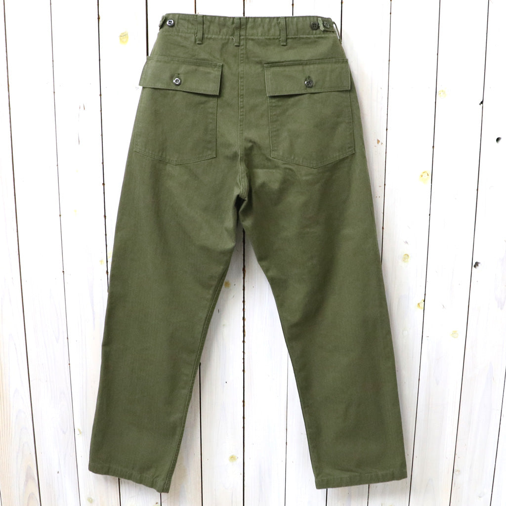 orSlow : HERRINGBONE VINTAGE FIT FATIGUE PANTS (ARMY GREEN)