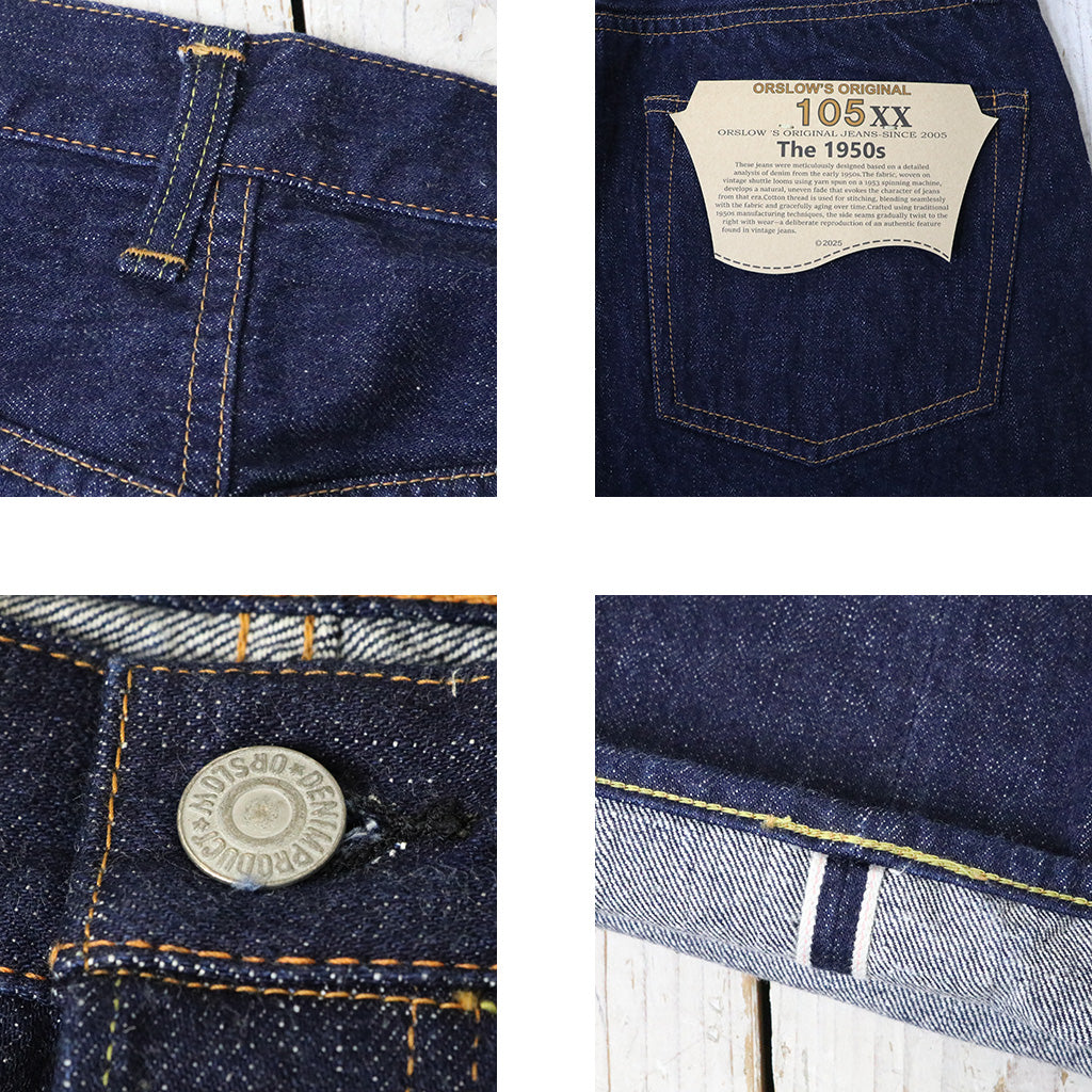 orSlow : 105XX THE 1950S SELVEDGE DENIM (ONE WASH)