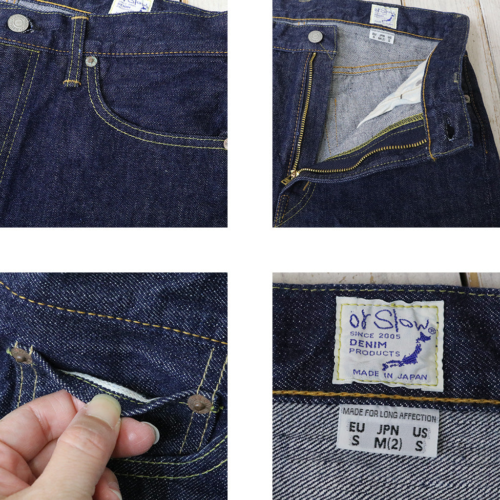 orSlow : 60'S SELVEDGE DENIM JEANS(ZIPPER FLY) (ONE WASH)