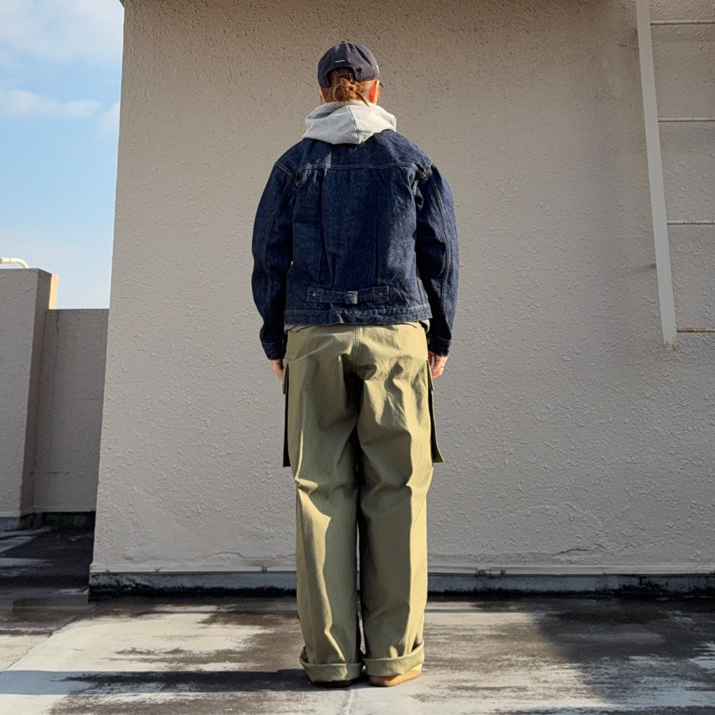 【SALE40%OFF】orSlow : WIDE FIT CARGO PANTS (ARMY GREEN)