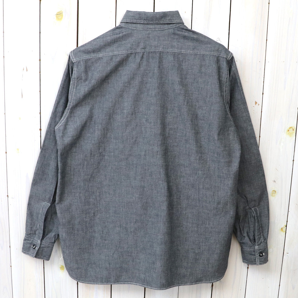 orSlow : RELAX FIT BLACK CHAMBRAY WORK SHIRT (BLACK) (01-8270-61)