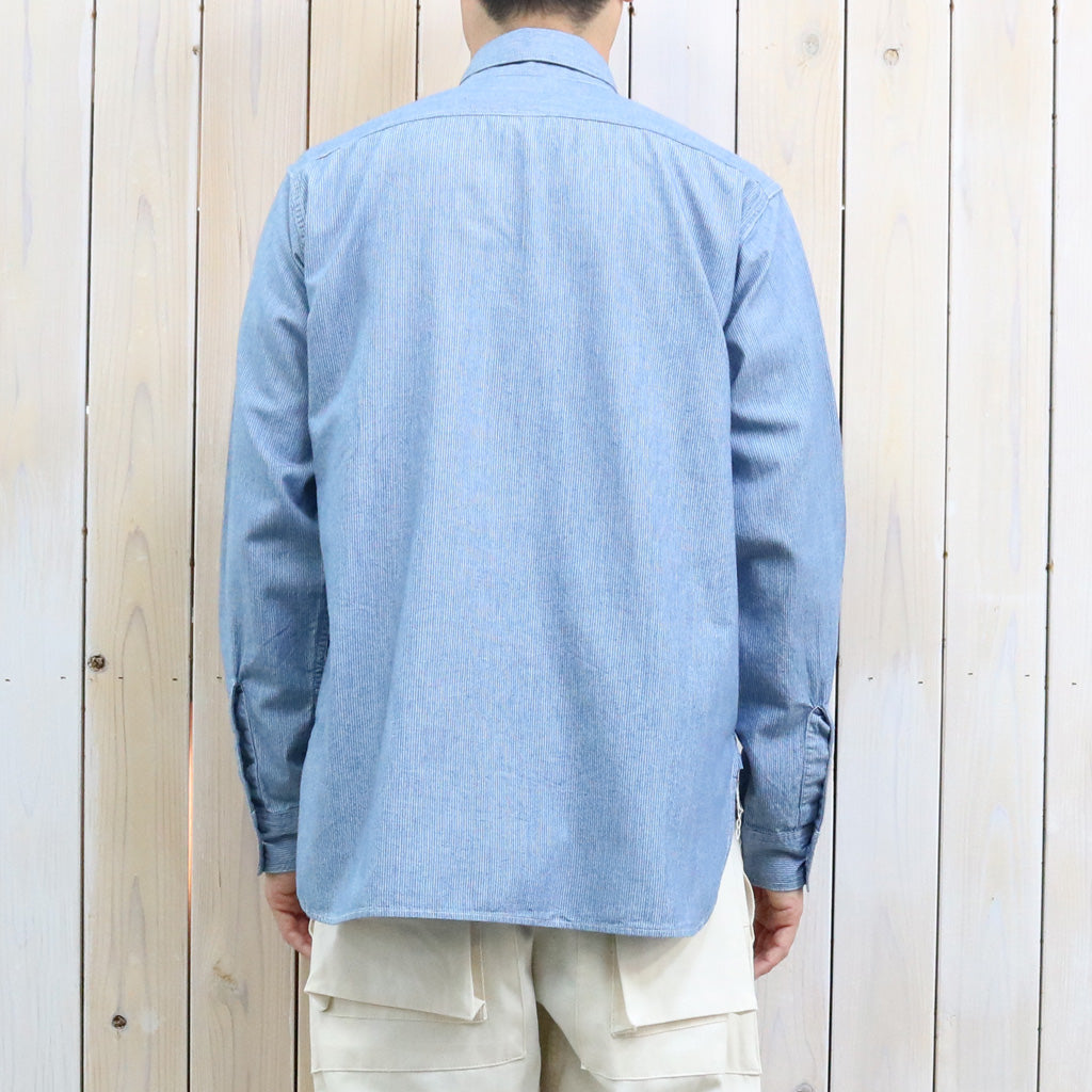 orSlow : RELAX FIT STRIPE CHAMBRAY WORK SHIRT (HICKORY) (01-8270-181)