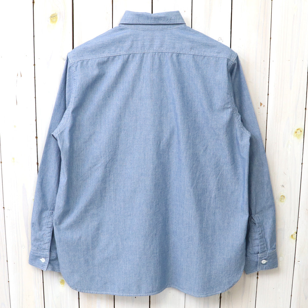 orSlow : RELAX FIT STRIPE CHAMBRAY WORK SHIRT (HICKORY) (01-8270-181)