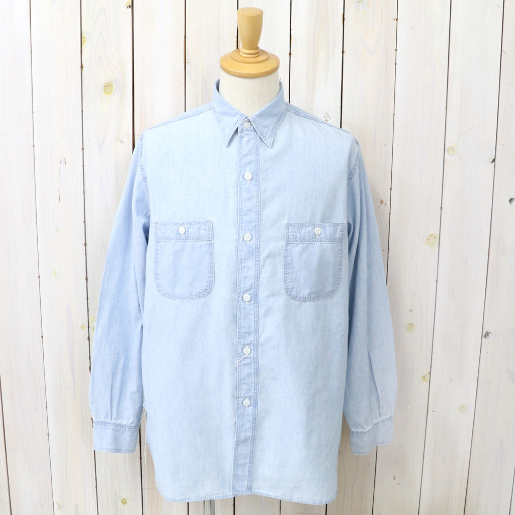 orSlow : RELAX FIT CHAMBRAY WORK SHIRT (CHAMBRAY BLEACHED) (01-8270-99)