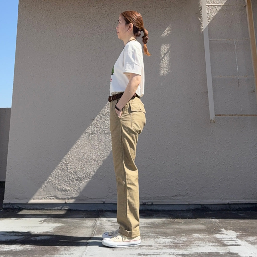 orSlow : SLIM FIT FATIGUE PANTS (SAND BEIGE) (01-5032-72)