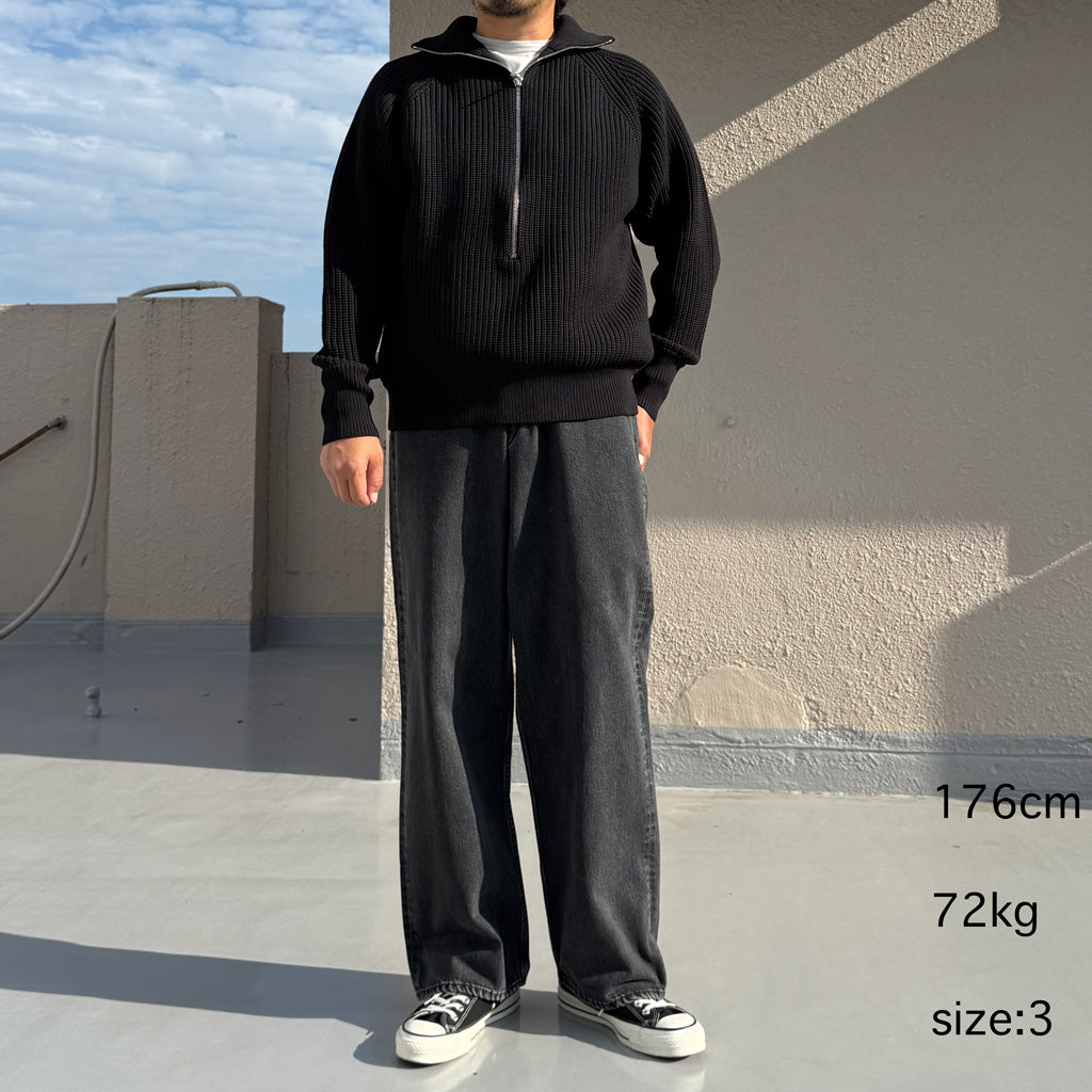 orSlow : SUPER DAD'S DENIM PANTS (BLACK DENIM STONE) (01-1100W-D61S)
