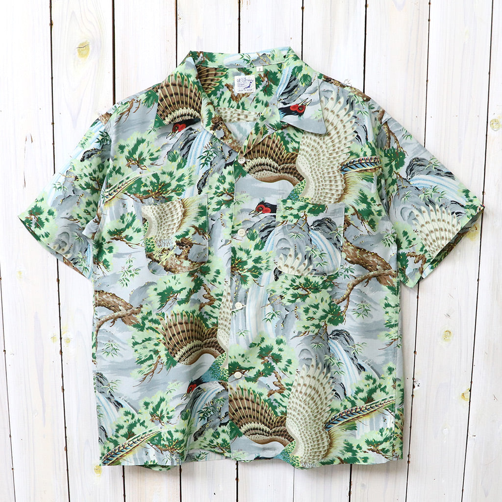 orSlow : PEACOCK GARDEN HAWAIIAN SHIRT (01-8158-16)