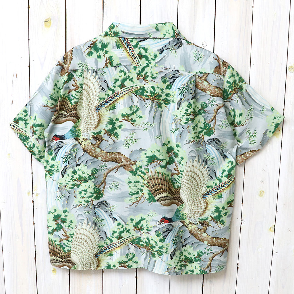 orSlow : PEACOCK GARDEN HAWAIIAN SHIRT (01-8158-16)