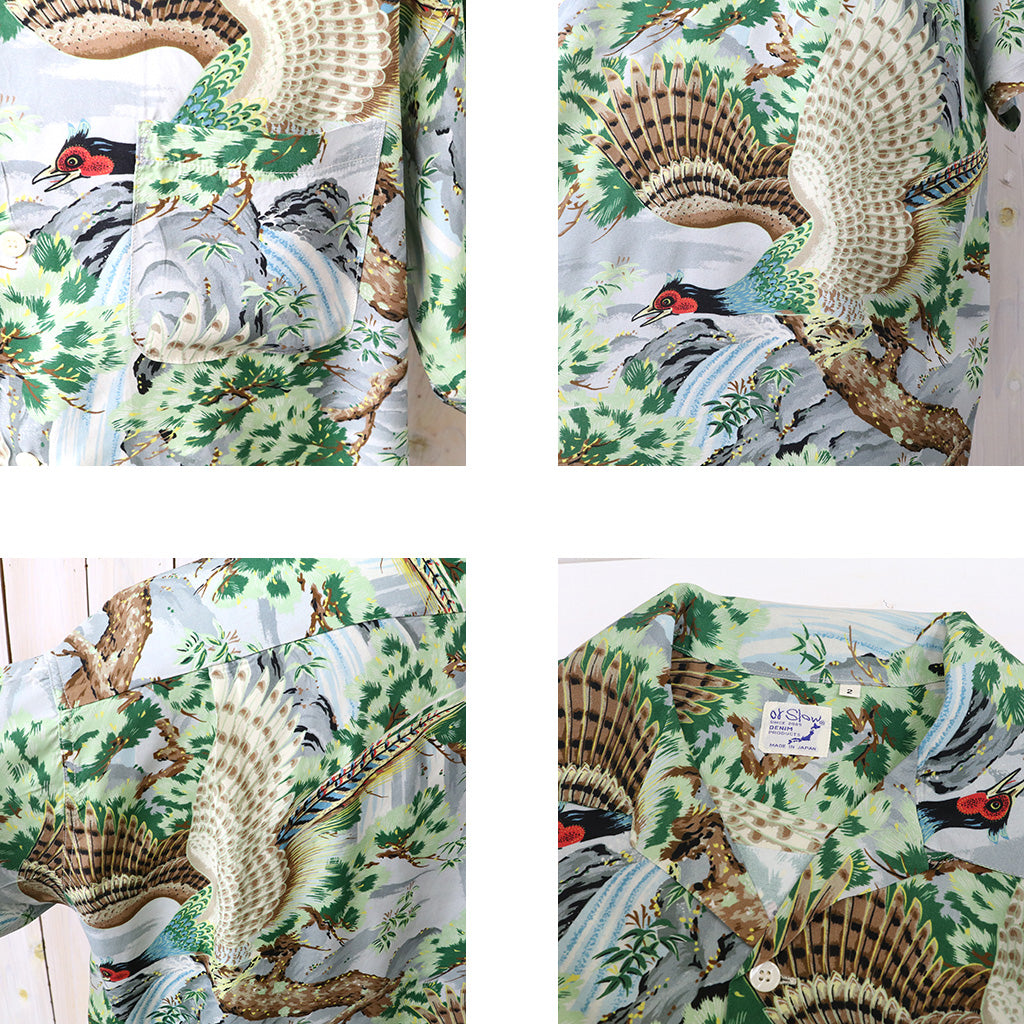 orSlow : PEACOCK GARDEN HAWAIIAN SHIRT (01-8158-16)