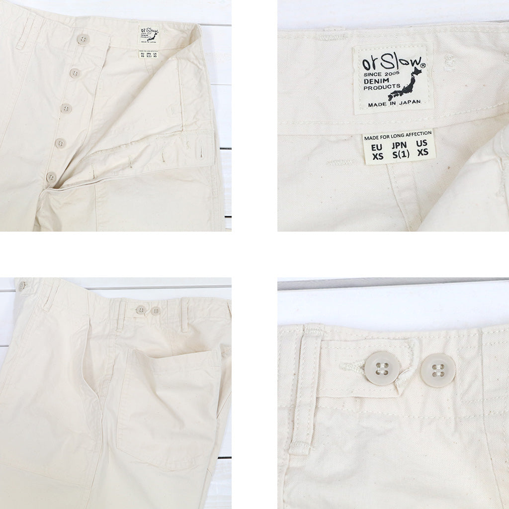 orSlow : SUMMER FATIGUE PANTS (ECRU) (01-5103-M66)