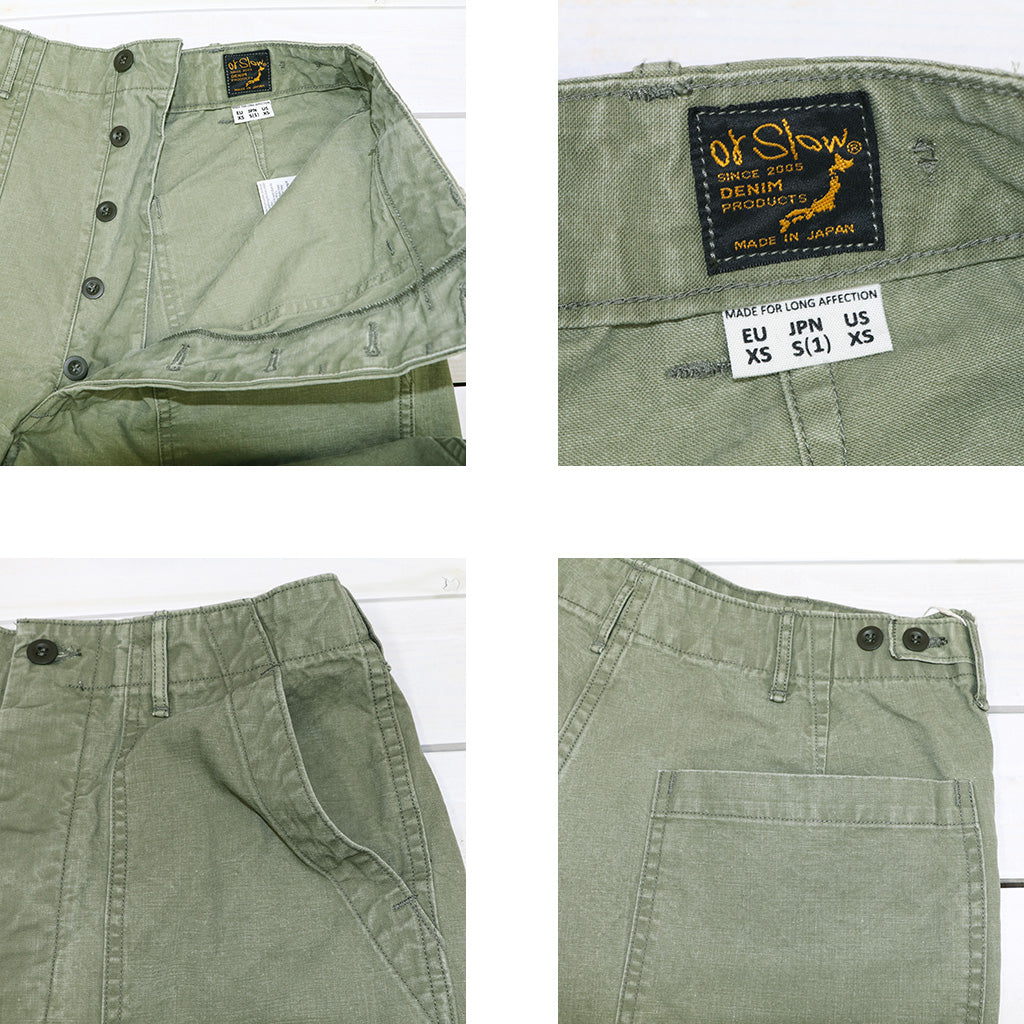 orSlow : SUMMER FATIGUE SHORTS (GREEN) (01-7103-M16)
