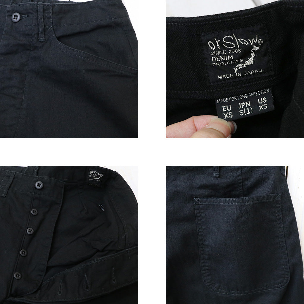 orSlow : U.S. NAVY WIDE-FIT UTILITY PANTS (BLACK) (01-5212-61)