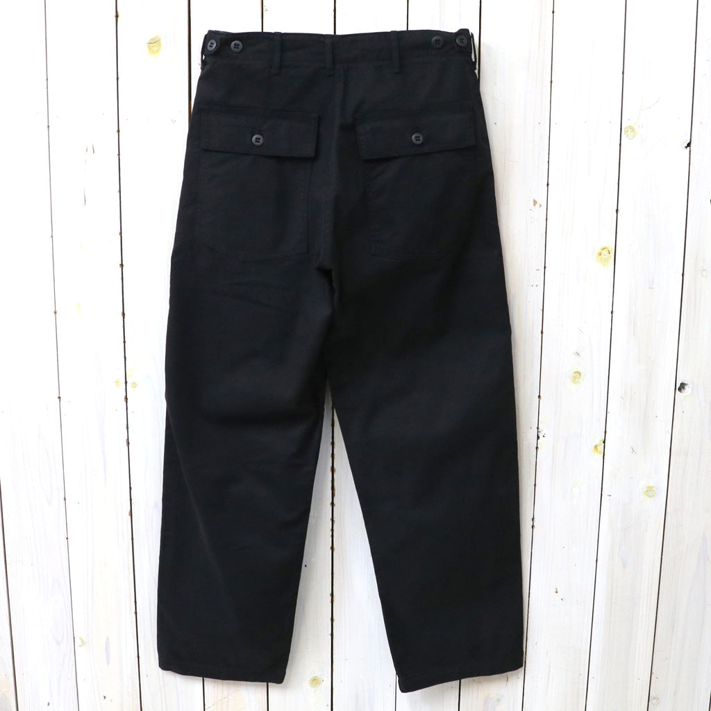 orSlow : BRUSHED SERGE FATIGUE PANTS (BLACK) (01-5002-B61)