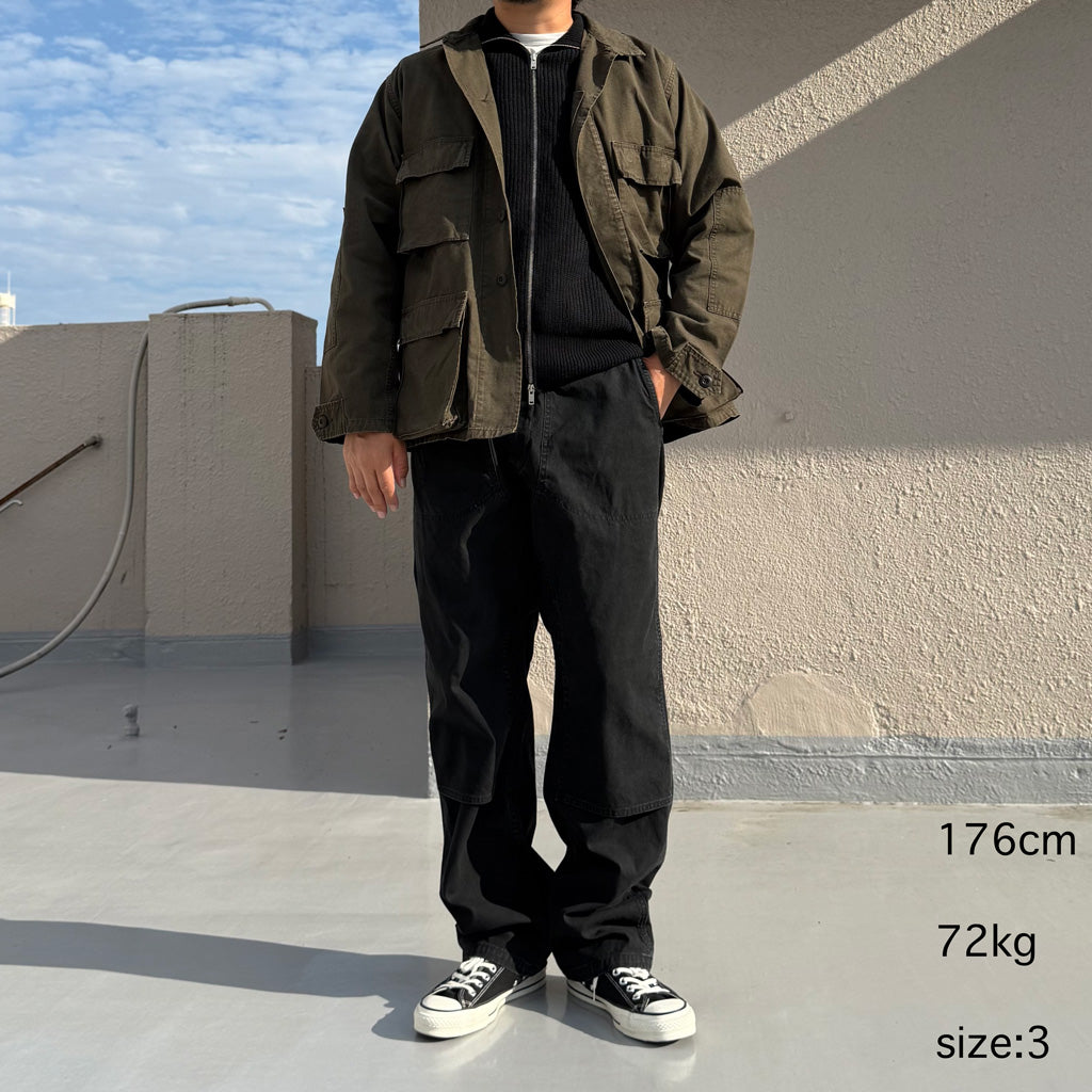 orSlow : DOUBLE KNEE CANVAS WORK TROUSERS (BLACK) (01-5329-61S)