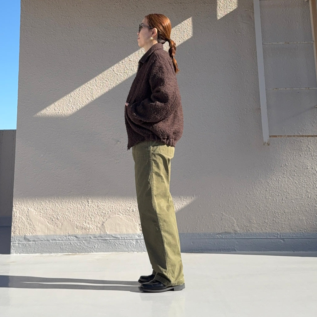 orSlow : HERRINGBONE VINTAGE FIT FATIGUE PANTS (ARMY GREEN) (03-V5002-76A)