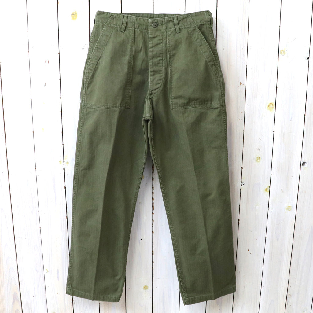 orSlow : HERRINGBONE VINTAGE FIT FATIGUE PANTS (ARMY GREEN) (03-V5002-76A)